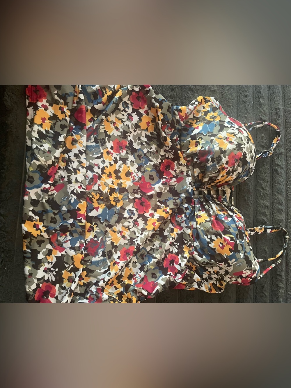 Cacique Swim Tankini 40DDD & 3x - Picture 3 of 5